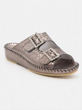 La Plume rhinestone sandals 'steel' size 37
